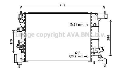 CHLODNICA CHEVROLET AVEO 11- AVA COOLING CTA2047 (фото 1)