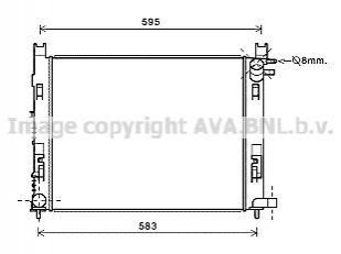 Радіатор охолодження двигуна Dokker 1.2 i + /+ AC 11/12- AVA COOLING DAA2008 (фото 1)