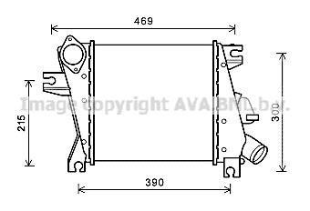 NISSAN Интеркулер X-TRAIL 2.2 01- AVA COOLING DN4411 (фото 1)