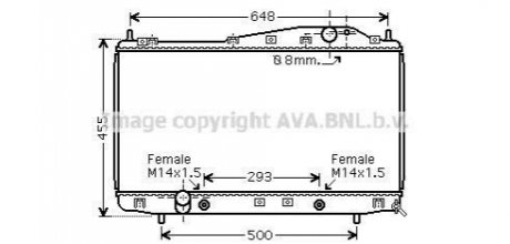 Радіатор охолодження CHEVROLET Evanda (V200) (вир-во) AVA COOLING DW2055 (фото 1)