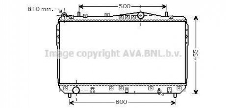 Радіатор охолодження NUBIRA/LACETTI MT 03-1,6-1,8 AVA COOLING DWA2073 (фото 1)