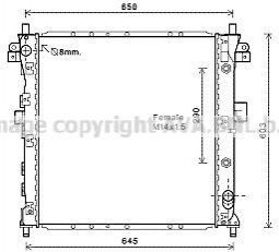 Радиатор охлаждения SSANG YONG ACTYON/ KYRON (05-) AVA COOLING DWA2105 (фото 1)