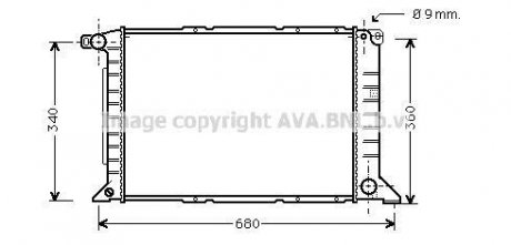 FORD Радиатор охолодження TRANSIT TOURNEO 2.5 TDDI 95- AVA COOLING FD2261 (фото 1)