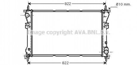 Радіатор охолодження двигуна TRANSIT VII 20TD MT 00- AVA COOLING FD2320 (фото 1)