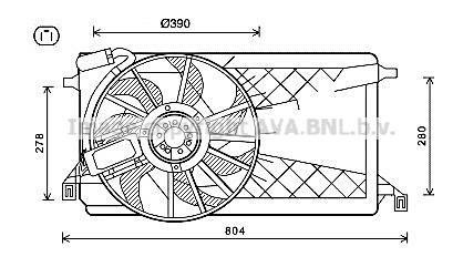 WENTYLATOR CHLOD.FOCUS II 1.6TDCI 04- AVA COOLING FD7563 (фото 1)