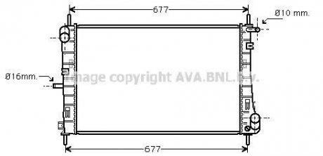 FORD Радиатор охолодження MONDEO 2,0 TDCi 00-02 AVA COOLING FDA2338 (фото 1)