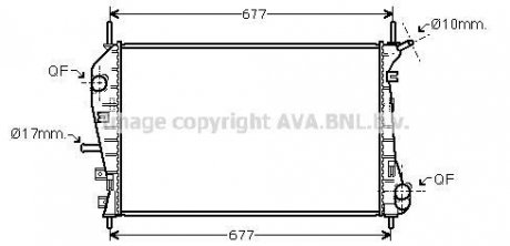 FORD Радиатор охолодження Mondeo III 2.0/3.0i/TDCi 00- AVA COOLING FDA2376 (фото 1)