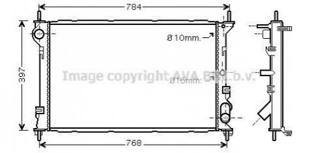 Радиатор TRANS CONN 18i/18TDCi 04- AVA COOLING FDA2411 (фото 1)