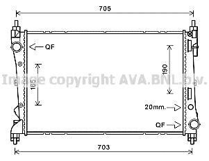 Радіатор системи охолодженняя AVA COOLING FTA2449 (фото 1)