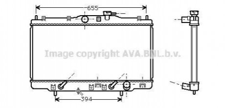 Радиатор охолодження ACCORD6 18i AT+-AC 98-02 (вир-во) AVA COOLING HDA2119 (фото 1)