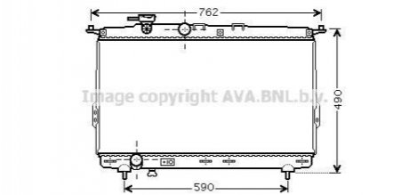 Радіатор охолодження HYUNDAI SONATA IV (EF) (98-) (вир-во) AVA COOLING HY2106 (фото 1)