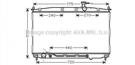 Радіатор охолодження HYUNDAI Santa Fe II (CM) (вир-во) AVA COOLING HY2174 (фото 1)