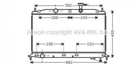 Радіатор охолодження HYUNDAI ACCENT 05-(вир-во) AVA COOLING HY2188 (фото 1)