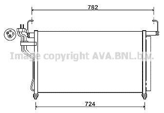 Конденсор кондиціонера Hyundai H-1 07-15 AVA COOLING HY5315D (фото 1)