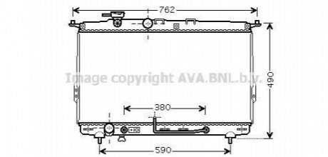 Радіатор охолодження HYUNDAI SONATA IV (EF) (98-) 2.0-2.7 (вир-во) AVA COOLING HYA2107 (фото 1)