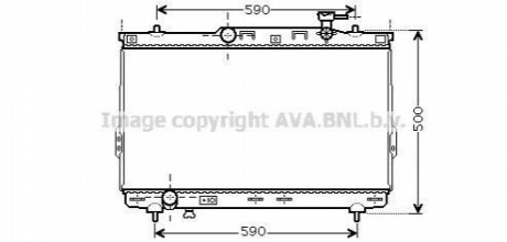 Радіатор охолодження двигуна Santa Fe 2.0 i*Man. 08/00- AVA COOLING HYA2109 (фото 1)