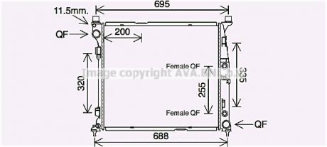 CHLODNICA DB X166 12- AVA COOLING MS2694 (фото 1)