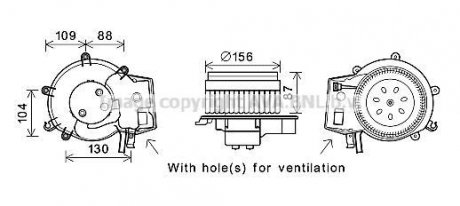 WENTYLATOR NAGRZ.MERCEDES-BENZ CLK 02- AVA COOLING MS8625 (фото 1)