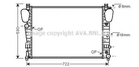 DB Радиатор охолодження S-Class W220 3.2/6.0 99- AVA COOLING MSA2309 (фото 1)