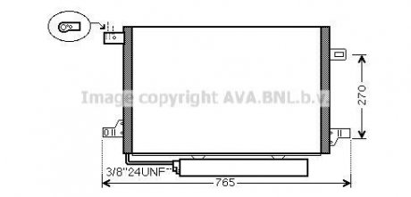 Радиатор кондиционера MERCEDES A-CLASS W169/B-CLASS W245 AVA COOLING MSA5579D (фото 1)