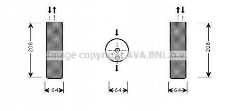 Осушувач кондиціонера MB S-KL W220 98-(вир-во) AVA COOLING MSD053 (фото 1)