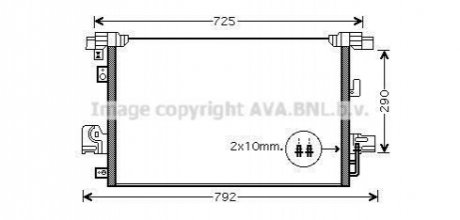 Конденсор кондиционера P4007/OUTLANDER/C-CROSS AVA COOLING MT5210D (фото 1)