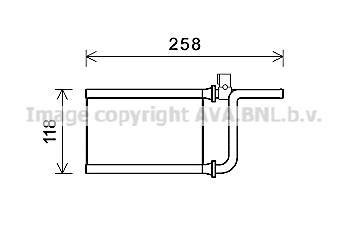 Радиатор отопителя MITSUBISHI MONTERO (2007) 3.2 DID AVA COOLING MTA6254 (фото 1)