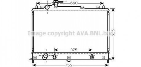 Радиатор охлаждения MAZDA CX7 (2007-) AVA COOLING MZ2210 (фото 1)