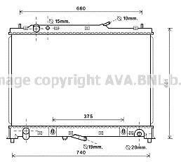 MAZDA Радиатор охолодження CX-9 3.5 06-, CX-9 3.7 07- AVA COOLING MZ2245 (фото 1)