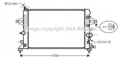 Радиатор охлаждения двигателя ASTRA H 16i-16V MT/AT 04- AVA COOLING OLA2363 (фото 1)