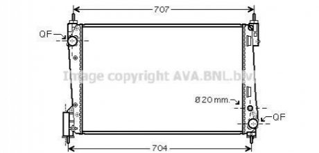 Радіатор охолодження CORSA D 13CDTi MT 06-(вир-во) AVA COOLING OLA2423 (фото 1)