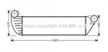 Интеркулер ESPACE4/LAGUNA2 TD 05- AVA COOLING RTA4397 (фото 1)