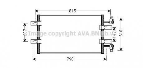 Радиатор кондиціонера NISSAN.OPEL.RENAULT AVA COOLING RTA5451 (фото 1)