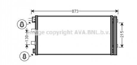 Конденсор кондиціонера Nissan NV 400 (M20), OPEL MOVANO B (10- AVA COOLING RTA5475D (фото 1)