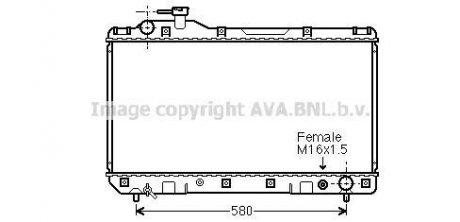 Радиатор, охолодження двигуна AVA COOLING TO2219 (фото 1)