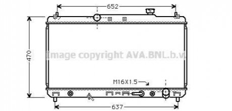 Радиатор охлаждения CAMRY 22i AT 96-01 AVA COOLING TO2236 (фото 1)