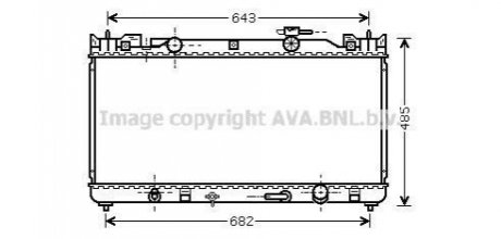 Радіатор охолодження TOYOTA CAMRY (01-) 2.0/2.4 (вир-во) AVA COOLING TO2282 (фото 1)