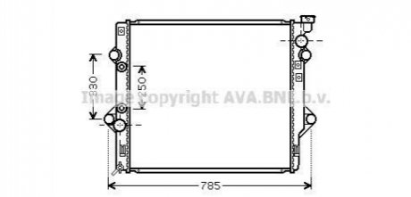 Радіатор охолодження TOYOTA LANDCRUISER 4.0i (вир-во) AVA COOLING TO2367 (фото 1)