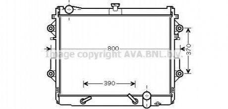 Радіатор охолодження LEXUS LX 570 (07-) (вир-во) AVA COOLING TO2491 (фото 1)