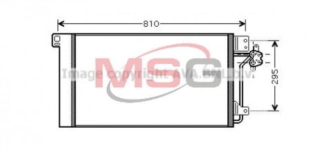 Конденсор кондиціонера TRANSPORTER T5 ALL 03- AVA COOLING VNA5236D (фото 1)