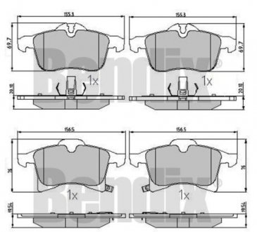 КОЛОДКИ ТОРМОЗНЫЕ OPEL COMBO ПЕРЕД Bendix 510412 (фото 1)
