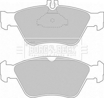 Гальмівні колодки, дискове гальмо (набір) BORG & BECK BBP1454 (фото 1)