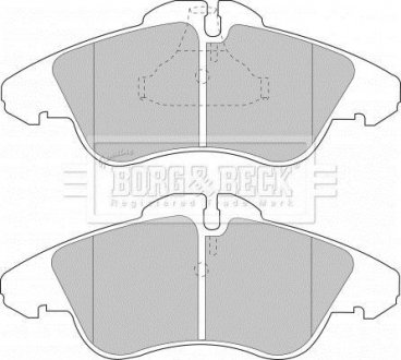 Гальмівні колодки, дискове гальмо (набір) BORG & BECK BBP1588 (фото 1)