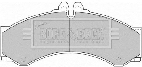 Гальмівні колодки, дискове гальмо (набір) BORG & BECK BBP1589 (фото 1)