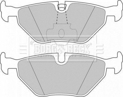 Гальмівні колодки, дискове гальмо (набір) BORG & BECK BBP1591 (фото 1)