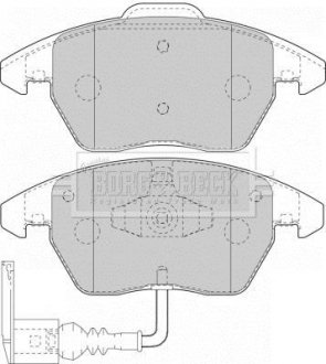 Гальмівні колодки, дискове гальмо (набір) BORG & BECK BBP1876 (фото 1)