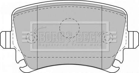 Гальмівні колодки (набір) BORG & BECK BBP1877 (фото 1)