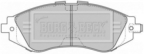 Гальмівні колодки, дискове гальмо (набір) BORG & BECK BBP1881 (фото 1)