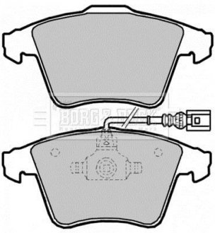 Гальмівні колодки, дискове гальмо (набір) BORG & BECK BBP2144 (фото 1)