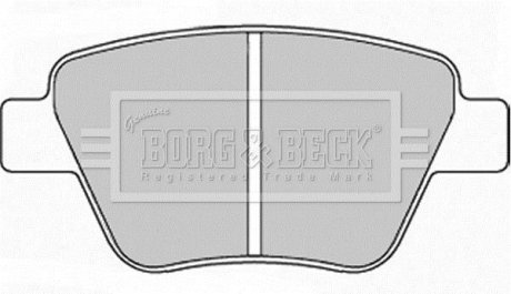 Гальмівні колодки (набір) BORG & BECK BBP2242 (фото 1)